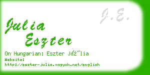 julia eszter business card
